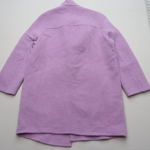 Maje Gabriela Bouclé Coat Purple Size 38 / Medium - Picture 3 of 13